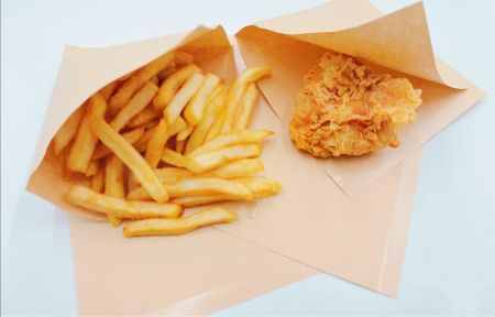 plastic free French fry and fried chicken bag